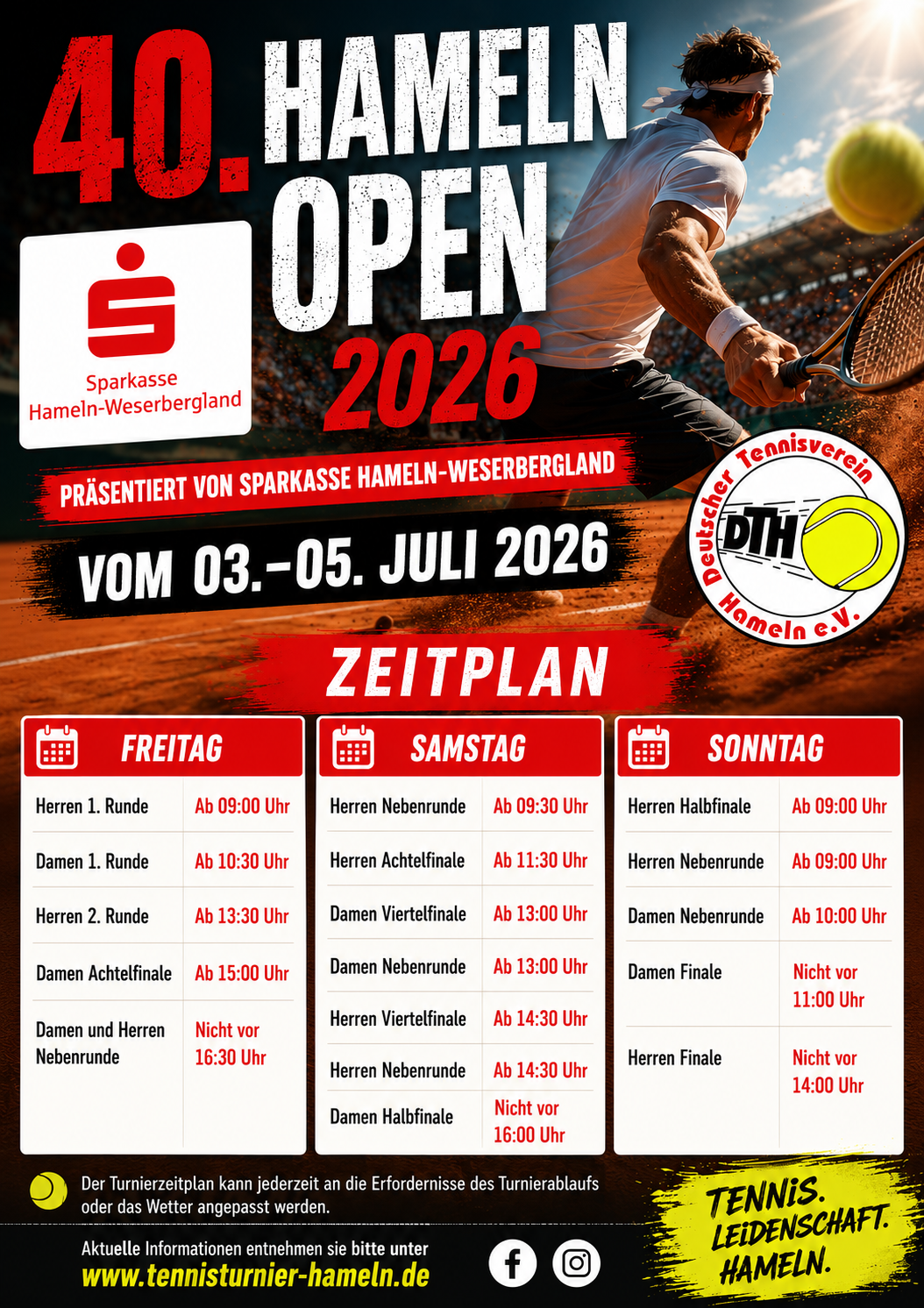 Zeitplan 2026